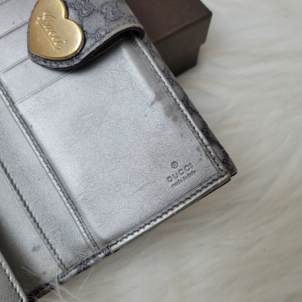 100% Authentic Gucci GG heart long wallet - Picture 3 of 16